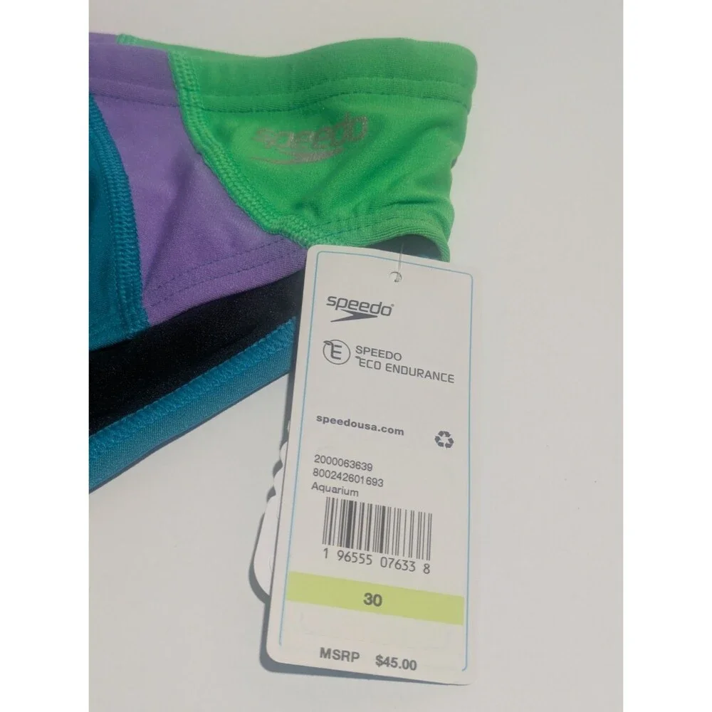 Speedo Eco Endurance Colorblock Aquarium Swim Brief‎ Men's 30